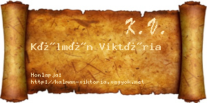 Kálmán Viktória névjegykártya