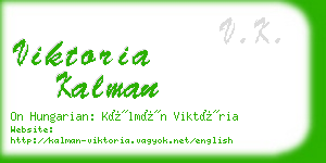 viktoria kalman business card